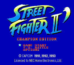Street Fighter II' : Champion Edition — Title screen